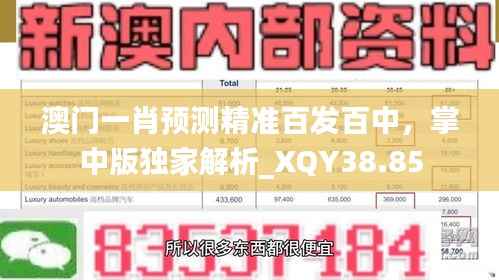 澳门一肖预测精准百发百中,掌中版独家解析_XQY38.85