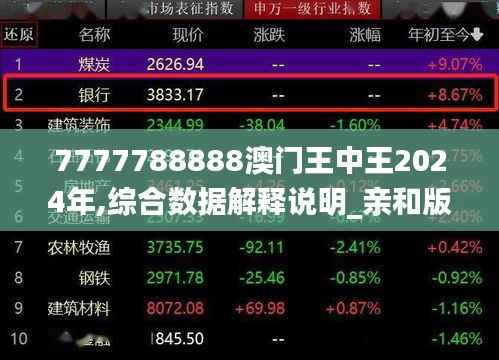 7777788888澳门王中王2024年,综合数据解释说明_亲和版ESU563.54