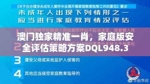 澳门独家精准一肖,家庭版安全评估策略方案DQL948.3