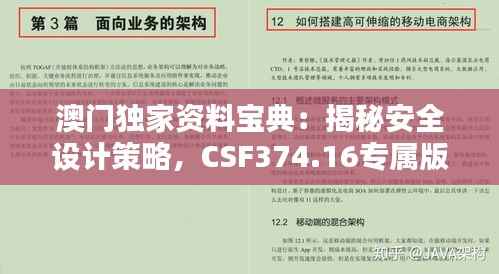 澳门独家资料宝典:揭秘安全设计策略,CSF374.16专属版