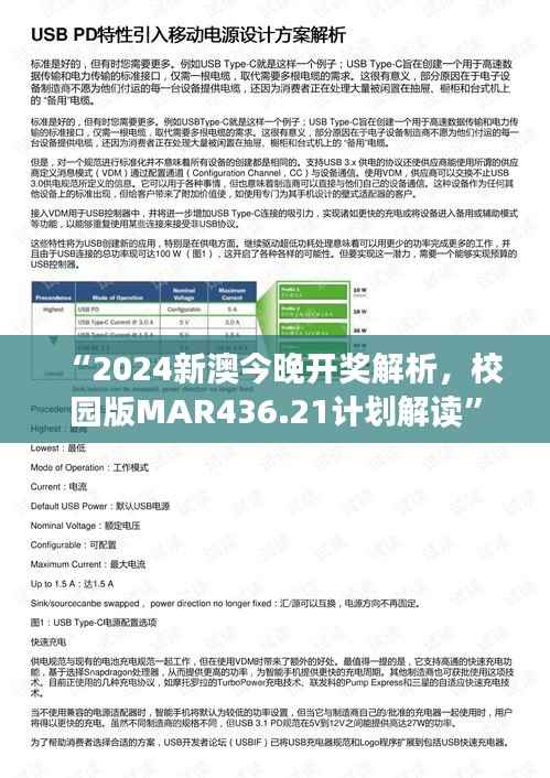“2024新澳今晚开奖解析,校园版MAR436.21计划解读”