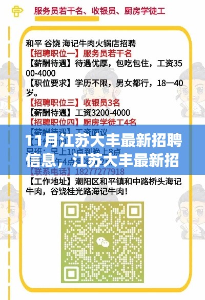 江苏大丰最新招聘信息概览,职场人的新选择